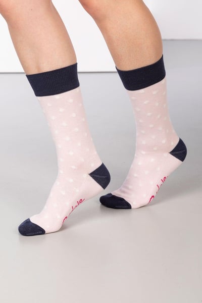 Ladies Polka Dot Ankle Socks - Sorbet