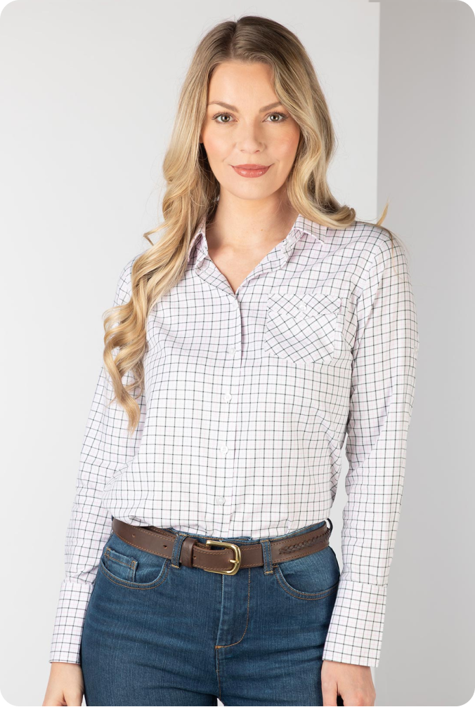 Chemise à carreaux de campagne Hannah pour femme - Ellie