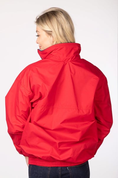 Ladies Fleece Lined Bomber Jacket - Red