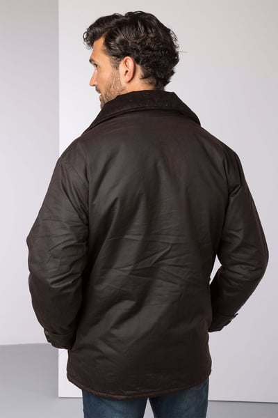Veste Wax Rembourrée Homme - Stamford - Marron
