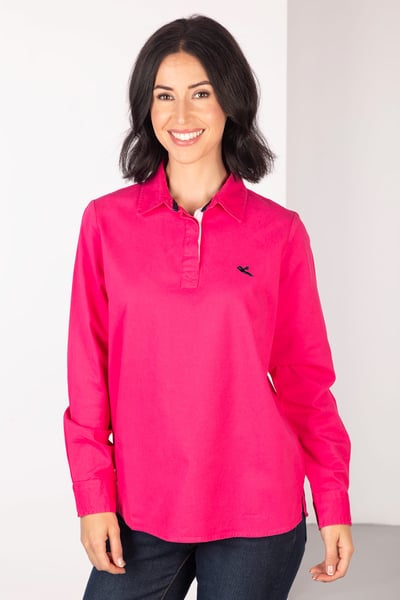 Chemise de pont unie pour femme - Kirby - Bonbon