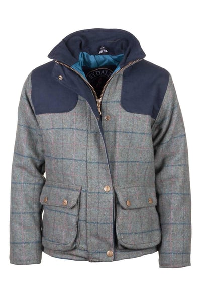 Girls Tweed Jacket - Derby - Blue Check
