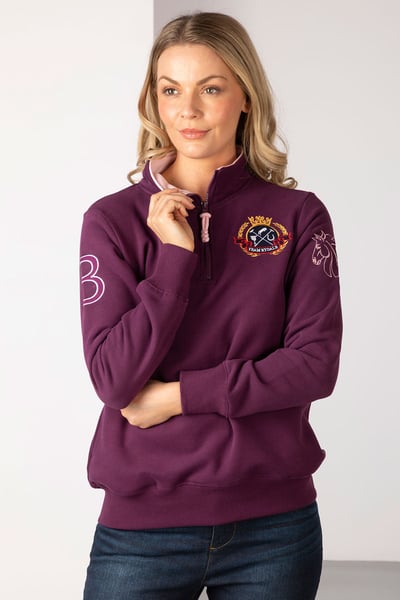 Ladies Emblem Sweatshirt - Damson/Sorbet