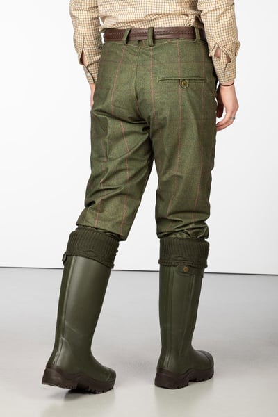 Ladies Tweed Print Shooting Breeks - Danby - Olive