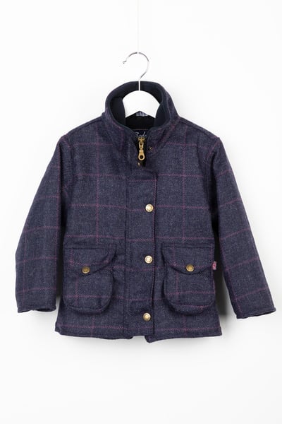 Fleecegefütterte Tweedjacke für Kleinkinder - Wrelton - Marineblauer Tweed