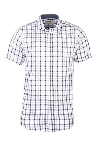 Men's Short Sleeve Country Shirt - Haworth Dark Navy/Blue