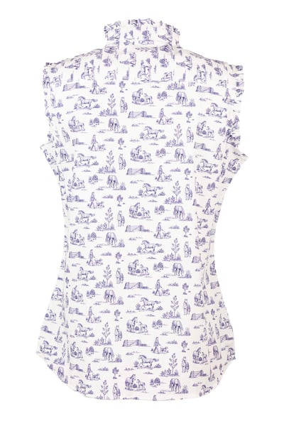 Camisa sin mangas con volantes para mujer - Ivy - Vida de caballo