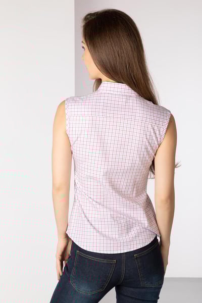 Ladies Hannah Sleeveless Country Shirt - Ellie II - Pink