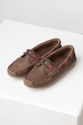 Ladies Driving Deck Shoes - Reighton - Dark Brown