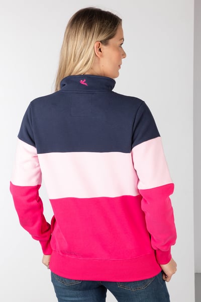 Ladies Sweatshirt - Byland - Cow Bonbon/Sorbet/Navy