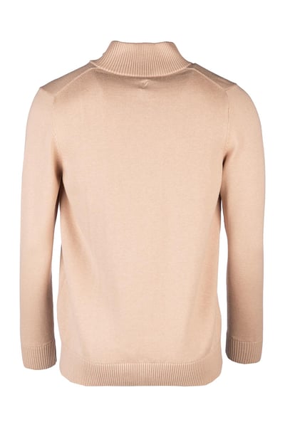 Men's Quarter Zip Jumper - Wetherby - Camel