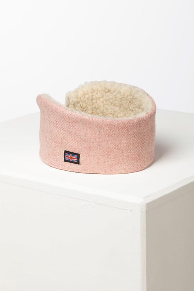 Damen-Tweed-Stirnband - Rosa Tweed