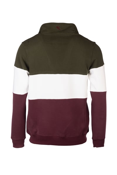 Sudadera de hombre - Byland - Vino Rydale/Blanco/Aceituna