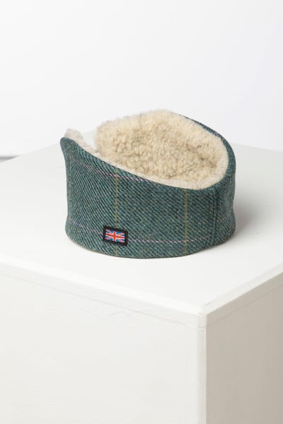 Damen-Tweed-Stirnband - Denim-Tweed