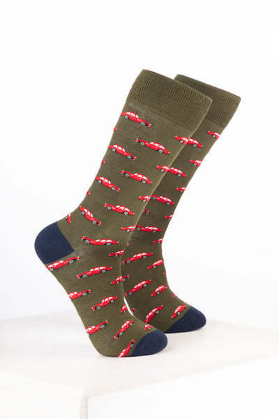 Herren-Auto-Knöchelsocken - Sportwagen Marineblau