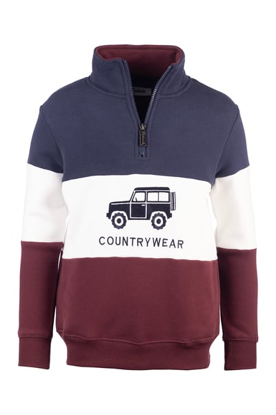 Boy's Sweatshirt - Byland II - 4X4 Navy/White/Wine