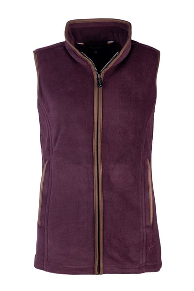 Ladies Premium Fleece Waistcoat - Huggate - Dark Burgundy