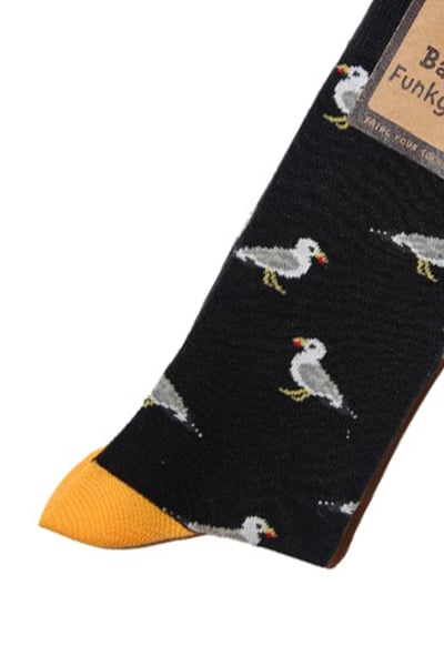 Men's Bamboo Funky Socks - Seagull