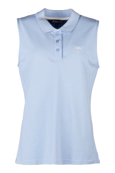 Ladies Sleeveless Polo Shirt - Kirby - Soft Blue
