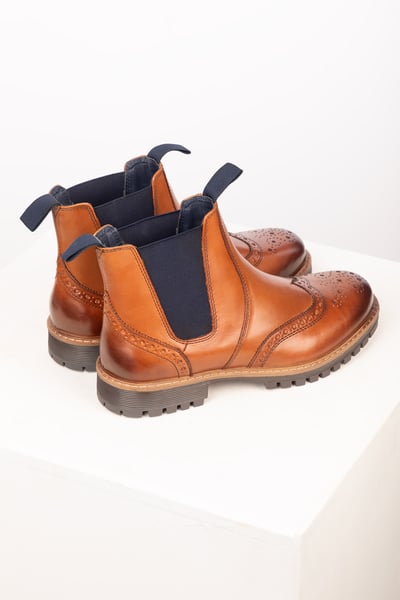 Herren-Brogue-Marktstiefel - Millington III - Elgin Tan