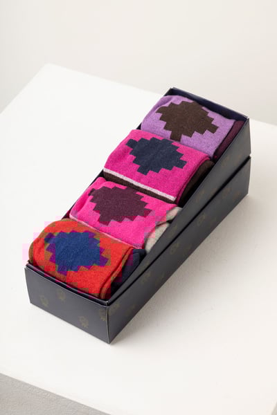 Ladies Socks Gift Box - Polo Navy