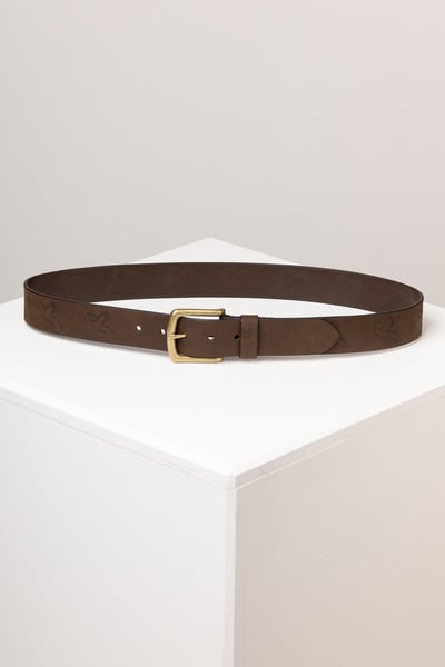 Men's Leather Jeans Belt - Sledmere - Waxy Brown