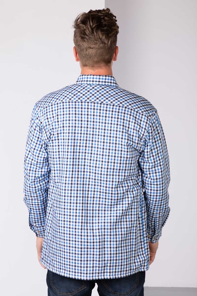 Men's Fleece Lined Shirt - Navy/Blue