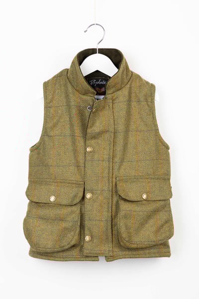 Toddler Fleece Lined Tweed Waistcoat – Derby - Mid Check