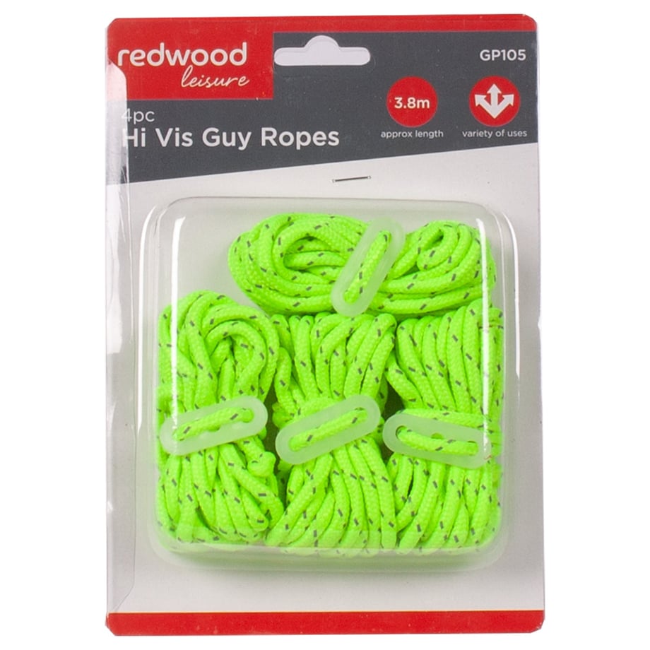 Hi Vis Guy Ropes 4 Pack UK