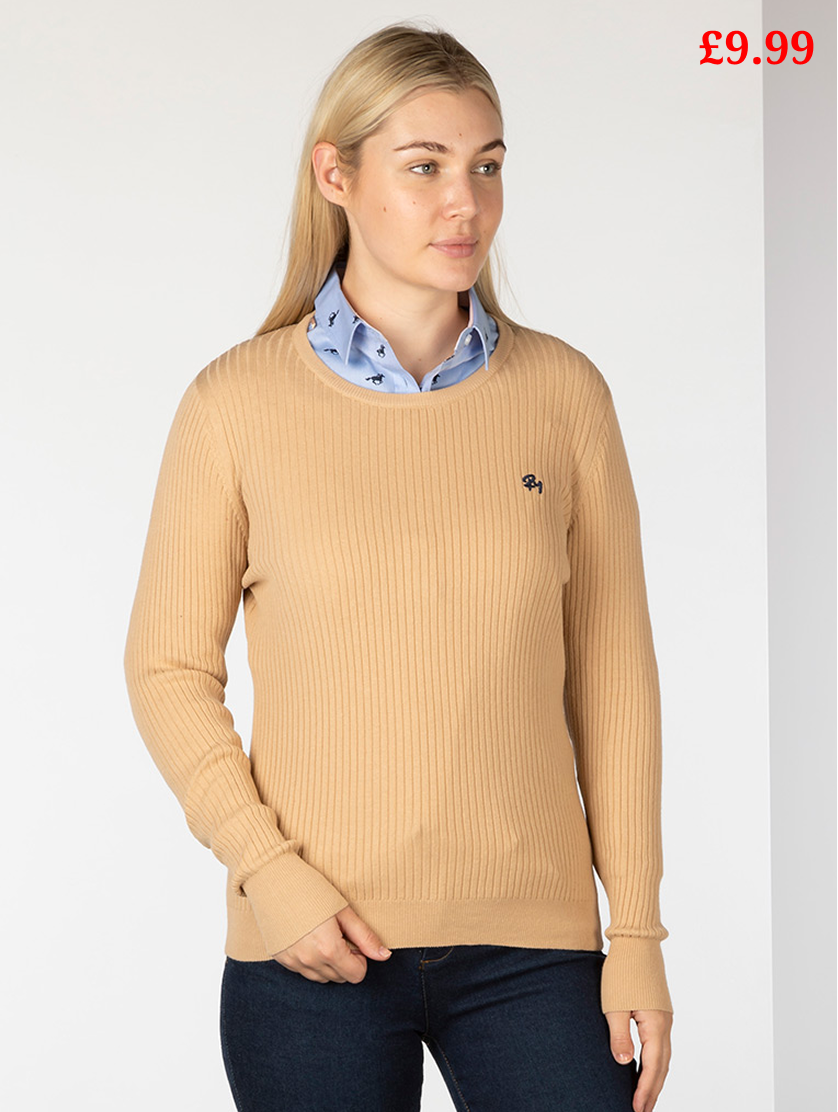 LADIES RIBBED JUMPER