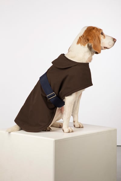 Fleece Lined Dog Coat - Yapham - Dark Brown