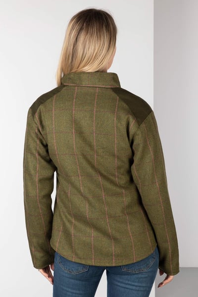 Ladies Tweed Jacket - Haworth - Dark Green Tweed