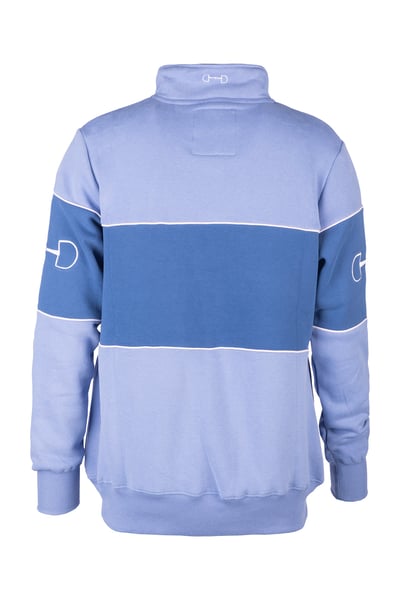 Sudadera de mujer con estampado de bocado - Byland - Bocado Azul pálido/Azul medio/Azul pálido