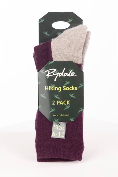 Men's Hiking Socks - Aike - 2 Pack - Burgundy