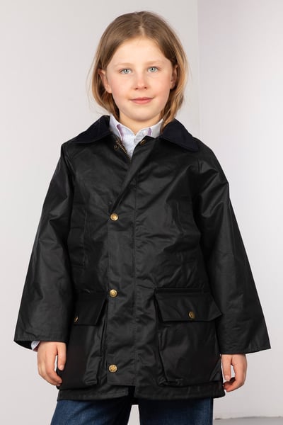 Kid's Wax Jacket - Etton - Navy