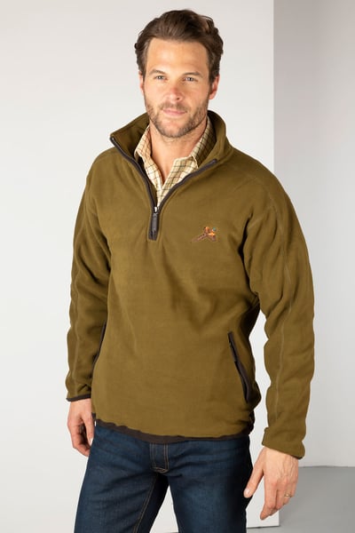 Men's Half Zip Fleece - Gransmoor - Light Khaki