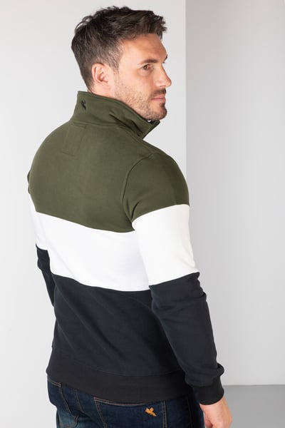 Sudadera de hombre - Byland - Rydale Oliva/Blanco/Negro