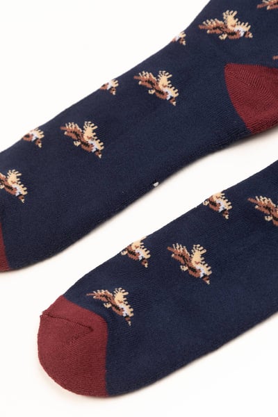 Chaussettes Faisan Volant pour Homme - Marine