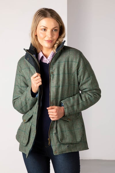 Ladies Tweed Jacket - Wrelton - Blue Check