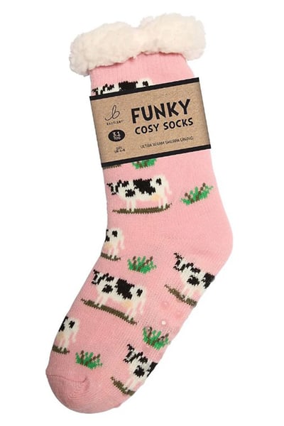 Funky Sherpa Socks - Kühe