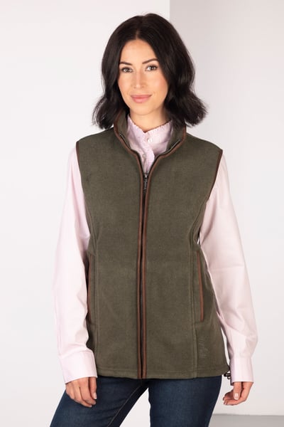 Ladies Premium Fleece Waistcoat - Huggate - Khaki
