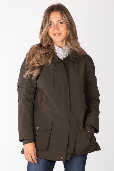 Ladies Fleece Lined Dry Coat - Lady Gembling - Dark Olive