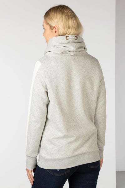 Women's Striped Loungewear Hoody - Arram - Grey