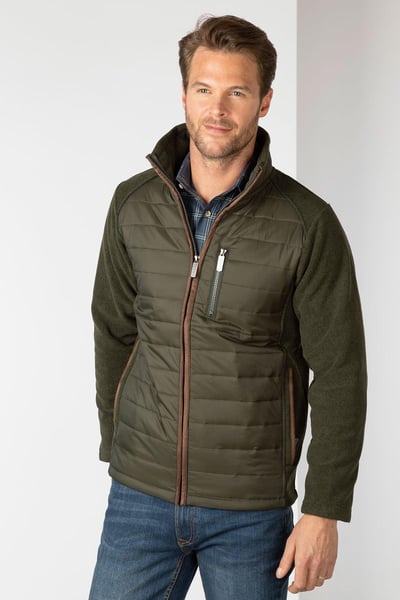 Hybrid-Fleecejacke für Herren – Huggate - Marl Khaki