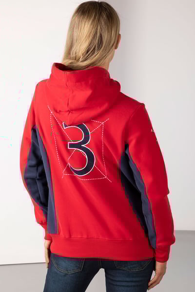 Ladies Overhead Hoody - Muston - Red/Navy