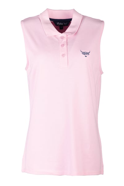 Ladies Sleeveless Polo Shirt - Kirby - Soft Pink