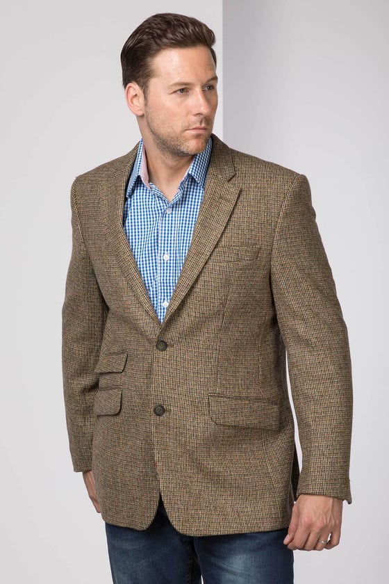 Mens Light Brown Tweed Jacket UK | Mens Tweed Blazer - Rydale