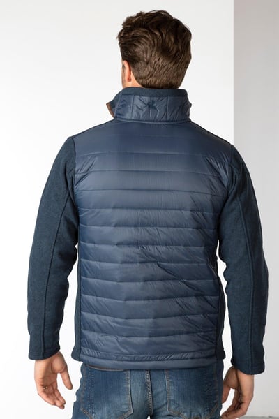 Hybrid-Fleecejacke für Herren – Huggate - Marine Marl