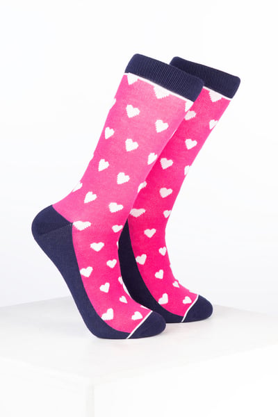 Calcetines tobilleros de bambú para mujer con diseño de corazón - Corazón Bonbon