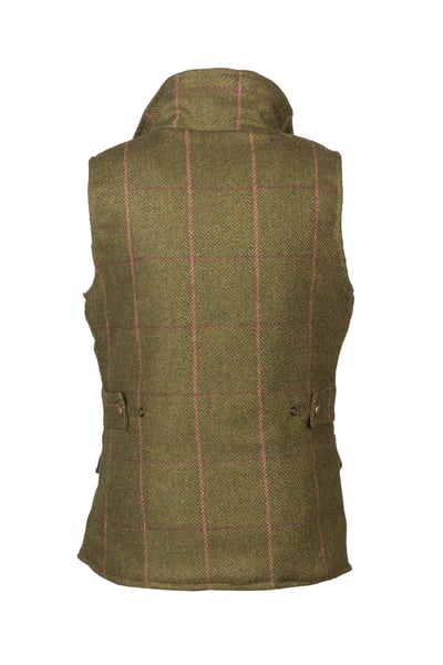 Girls Tweed Waistcoat Body Warmer - Wrelton - Dark Green Tweed